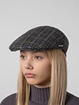Кепка STETSON арт. 6270203 DRIVER CAP WOOL (серый / синий)